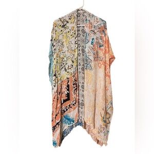 BREEZY LANE Swimsuit Coverup Kimono Kaftan Open Shawl Womens One Size Beach BoHo